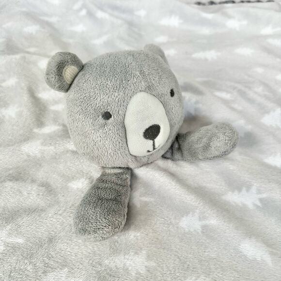 Cloud Island Target Grey Oversized Bear Pine Trees Satin Trim Blanket Lovey - Picture 3 of 7